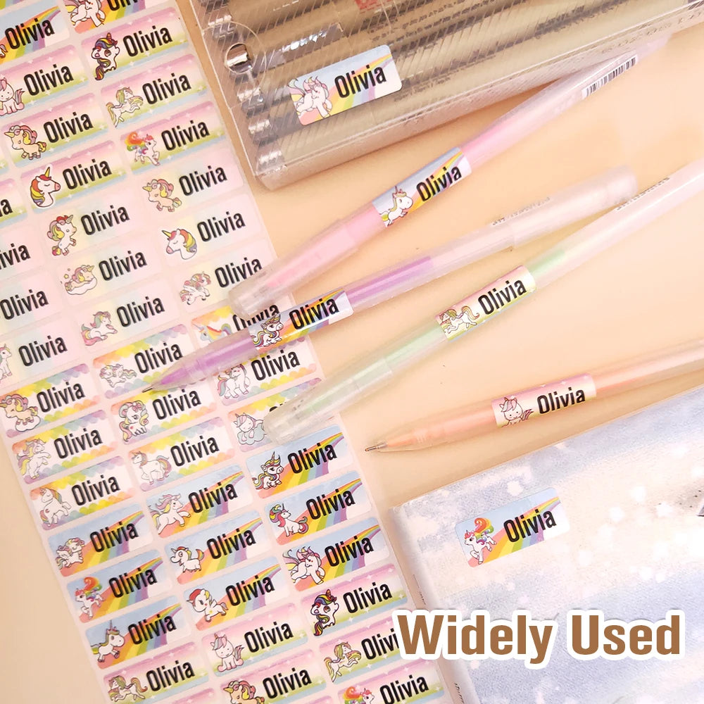 unicorn Personalized Name Stickers